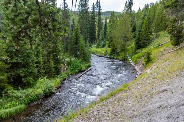 Les Chutes Firehole Dans Parc National Yellowstone Wyoming — Photo