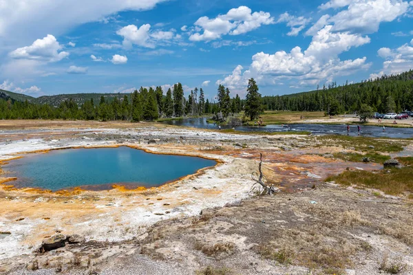 Black Opal Springs Parque Nacional Yellowstone Wyoming — Foto de Stock