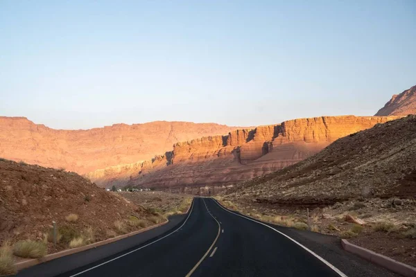 Een Lange Weg Naar Navajo Bridge Interpretive Center Arizona — Stockfoto