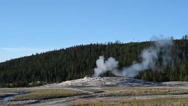 Oblast Norris Gejzír Yellowstonském Národním Parku Wyomingu — Stock video