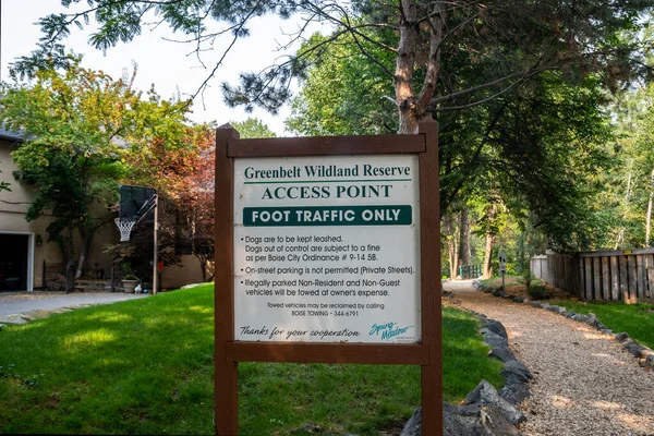 Boise Usa Липня 2021 Greenbelt Wildland Reserve Point — стокове фото