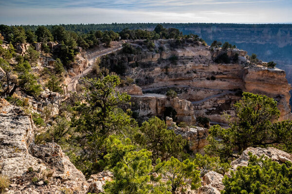 Epic canyon landscape scenery from the walking trail of the park