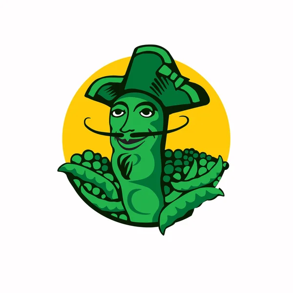 Зелений горошок логотип — стоковий вектор
