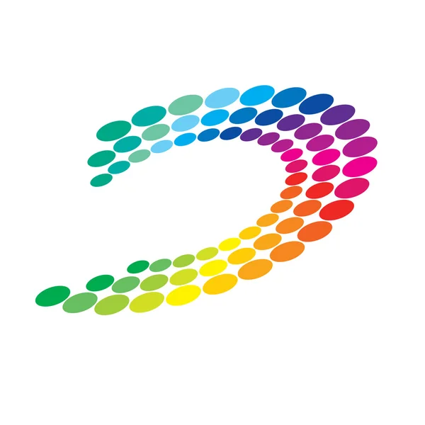 Logo moderno signo arco iris — Vector de stock