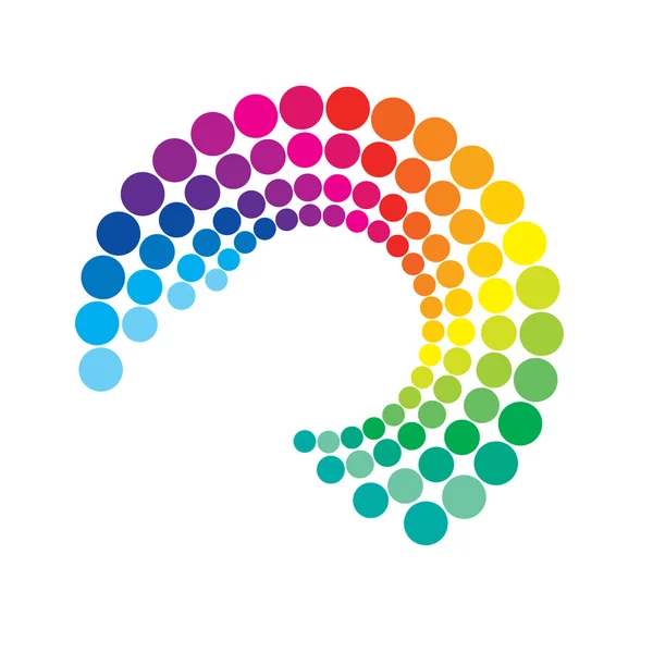 Logo moderno signo arco iris — Vector de stock