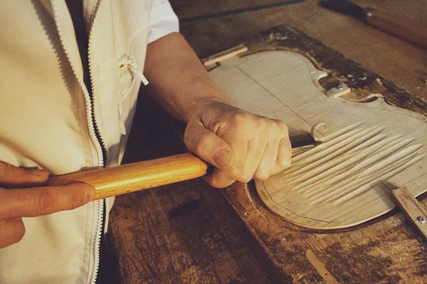 Workshop on repair of musical instruments — Stock Photo, Image