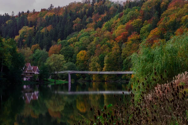 Jezioro Bystrzyckie Jesienią Fajnie — Zdjęcie stockowe