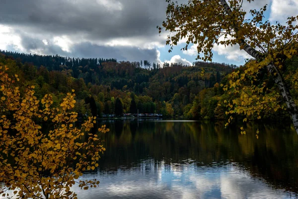 Lago Bystrzyckie Outono Fixe — Fotografia de Stock