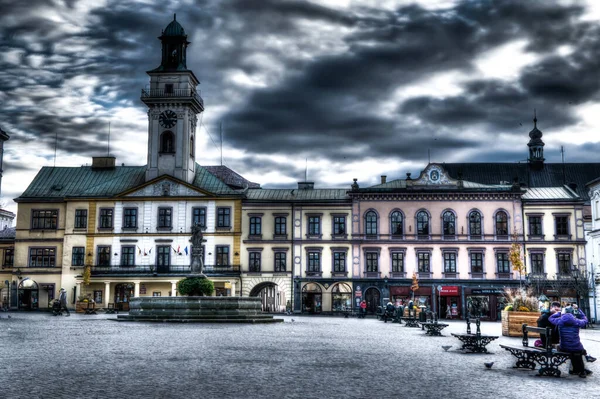 Cieszyn Pologne Novembre 2020 Place Marché Principal Cieszyn Pologne — Photo