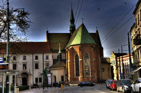 Cracovia Polonia Noviembre 2020 Cracovia Centro Ciudad Durante Pandemia Finales — Foto de Stock