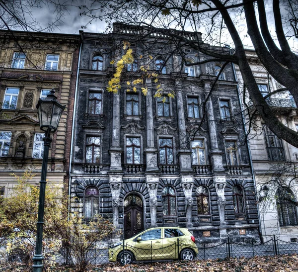 폴란드 크라코프 2020 전염병이 유행하는 동안에 크라코프 중심지 늦가을 — 스톡 사진