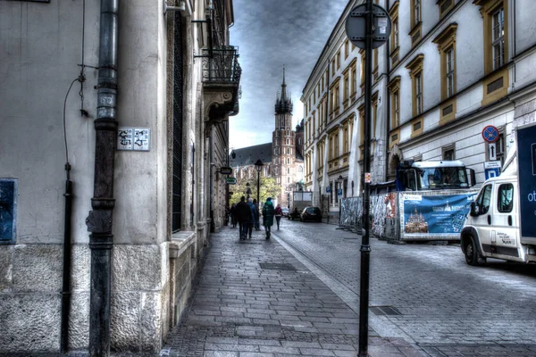 Cracovia Polonia Noviembre 2020 Cracovia Centro Ciudad Durante Pandemia Finales — Foto de Stock