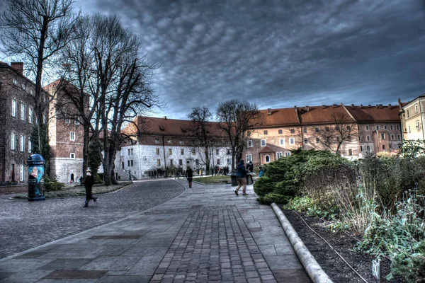 Cracovia Polonia 2020 Castillo Real Castillo Wawel Wawel Durante Pandemia — Foto de Stock