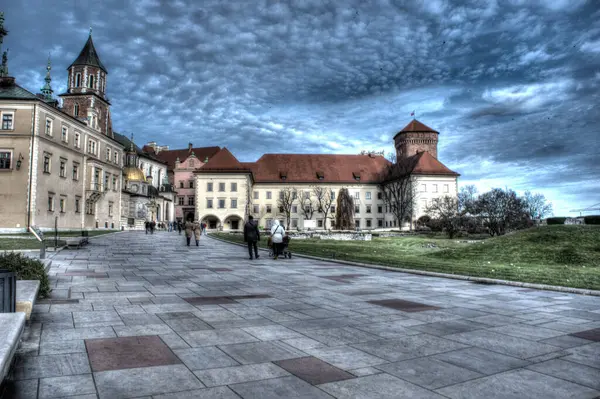Krakow Polen 2020 Det Kungliga Slottet Vid Wawel Slott Wawel — Stockfoto