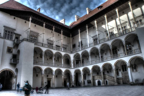 Krakow Polen 2020 Det Kungliga Slottet Vid Wawel Slott Wawel — Stockfoto