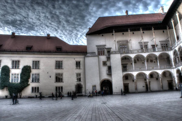 Krakkó Lengyelország 2020 Királyi Vár Wawel Kastélyban Wawel Járvány Idején — Stock Fotó