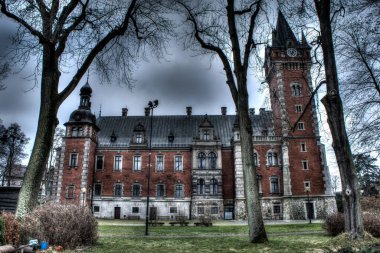 20 Aralık 2020 'de Pawniowice' deki Plawniowice Polonya ve Park Kompleksi. HDR sistemi.