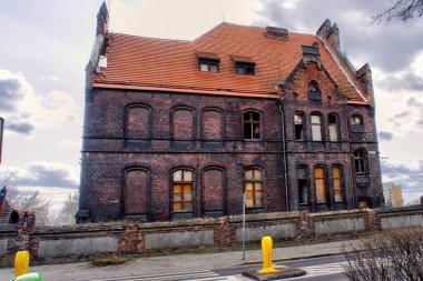 Chorzow Silesia Polonya 28 Mart 2021 Chorzow. Et fabrikasının kalıntıları. Hdr