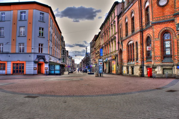 Chorzow Silesia Polonya Mart 2021 Şehir Merkezi Hdr Şehir Mimarisi — Stok fotoğraf