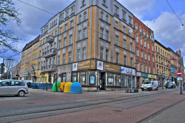 Chorzow Schlesien Polen März 2021 Das Stadtzentrum Stadtarchitektur Hdr Hdr — Stockfoto