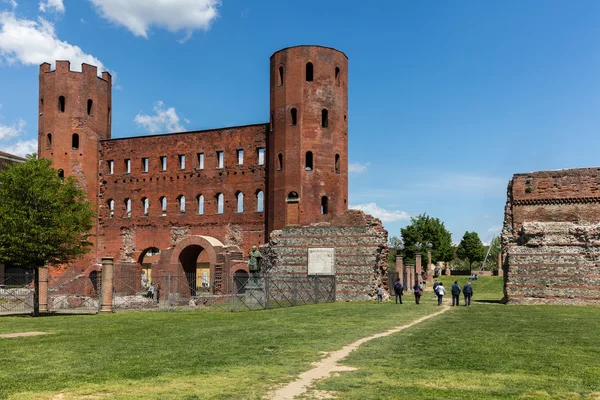 Palatine Gate in Turin, Italy — Stock Photo, Image