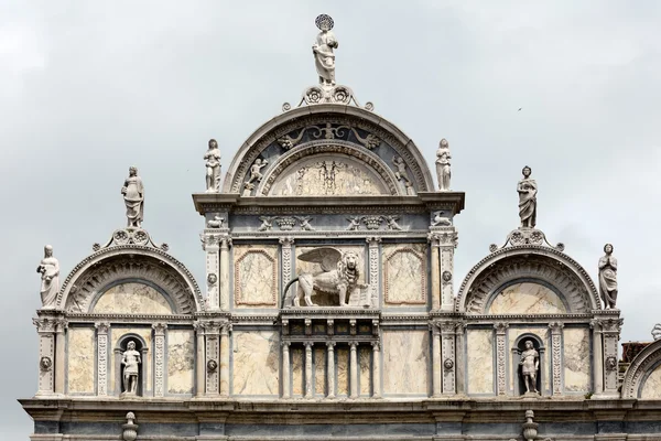 Facciata della Scuola Grande di San Marco a Venezia — Foto Stock