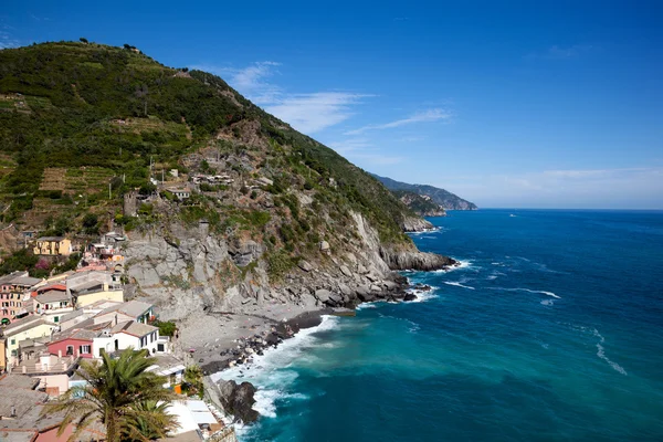 Costa de Cinque Terre na Ligúria, Itália — Fotografia de Stock