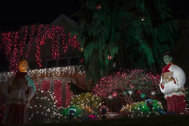 Noel süslemeleri Dyker Heights, Ny, Brooklyn,