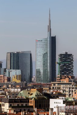 Milan görünümünden Milano'nun Katedrali çatı