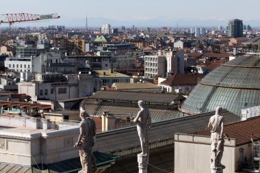 Milan görünümünden Milano'nun Katedrali çatı
