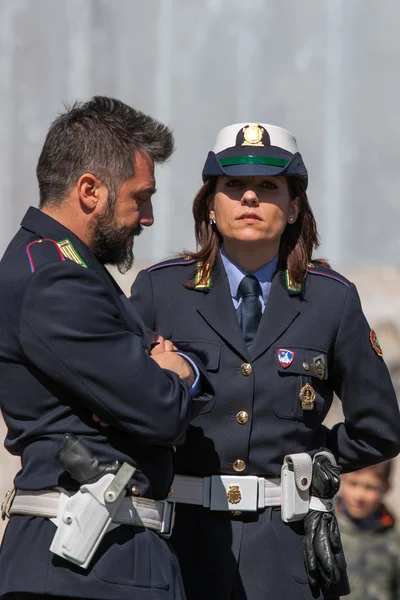 Polizia locale italiana a Milano — Foto Stock