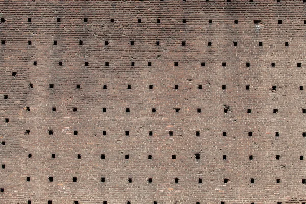 Parede de tijolo do Castello Sforzesco em Milão — Fotografia de Stock