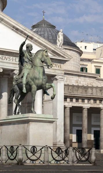 Statue of Charles III of Bourbon in Naples, Italy — 스톡 사진