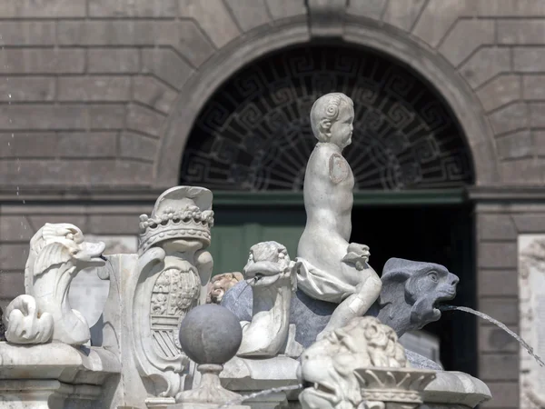 Fountain of Neptune in Naples, Italy — Zdjęcie stockowe