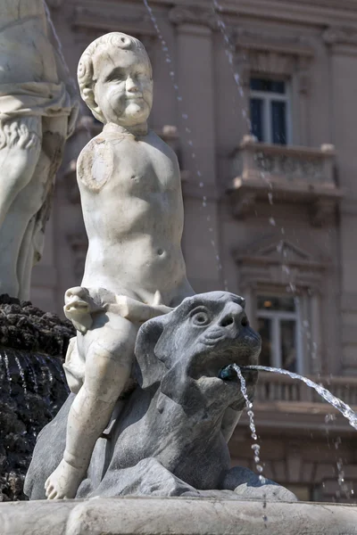 Fuente de Neptuno en Nápoles, Italia — Foto de Stock