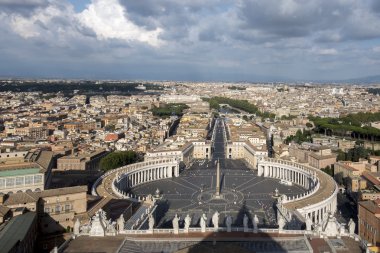 St. Peter's Bazilikası Vatikan Şehri kubbe görünümünden,