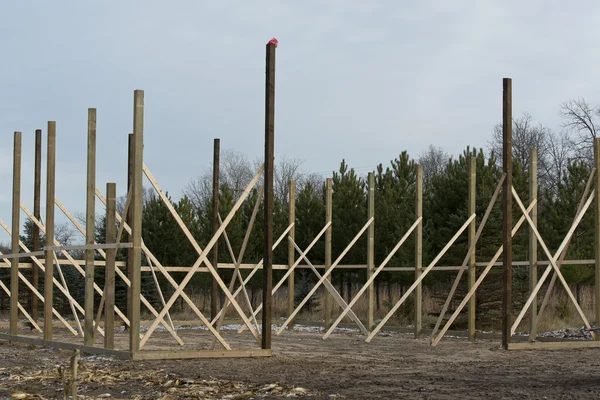 En pole-byggnad Stockfoto