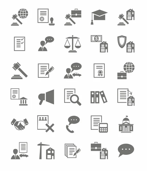 Legal services flat icons.
