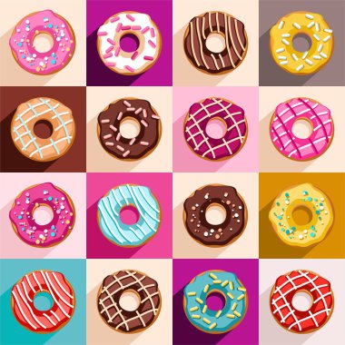 Donuts, vector clip art. clipart