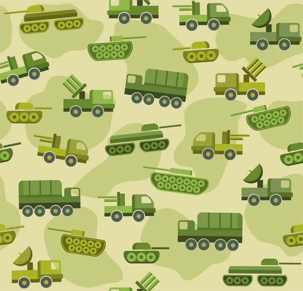 Équipement militaire, fond coloré . — Image vectorielle