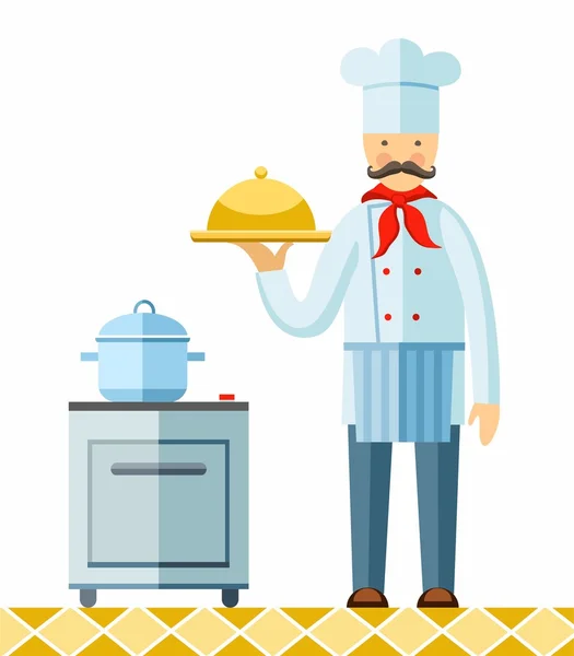 Chef, color image. — Stock Vector