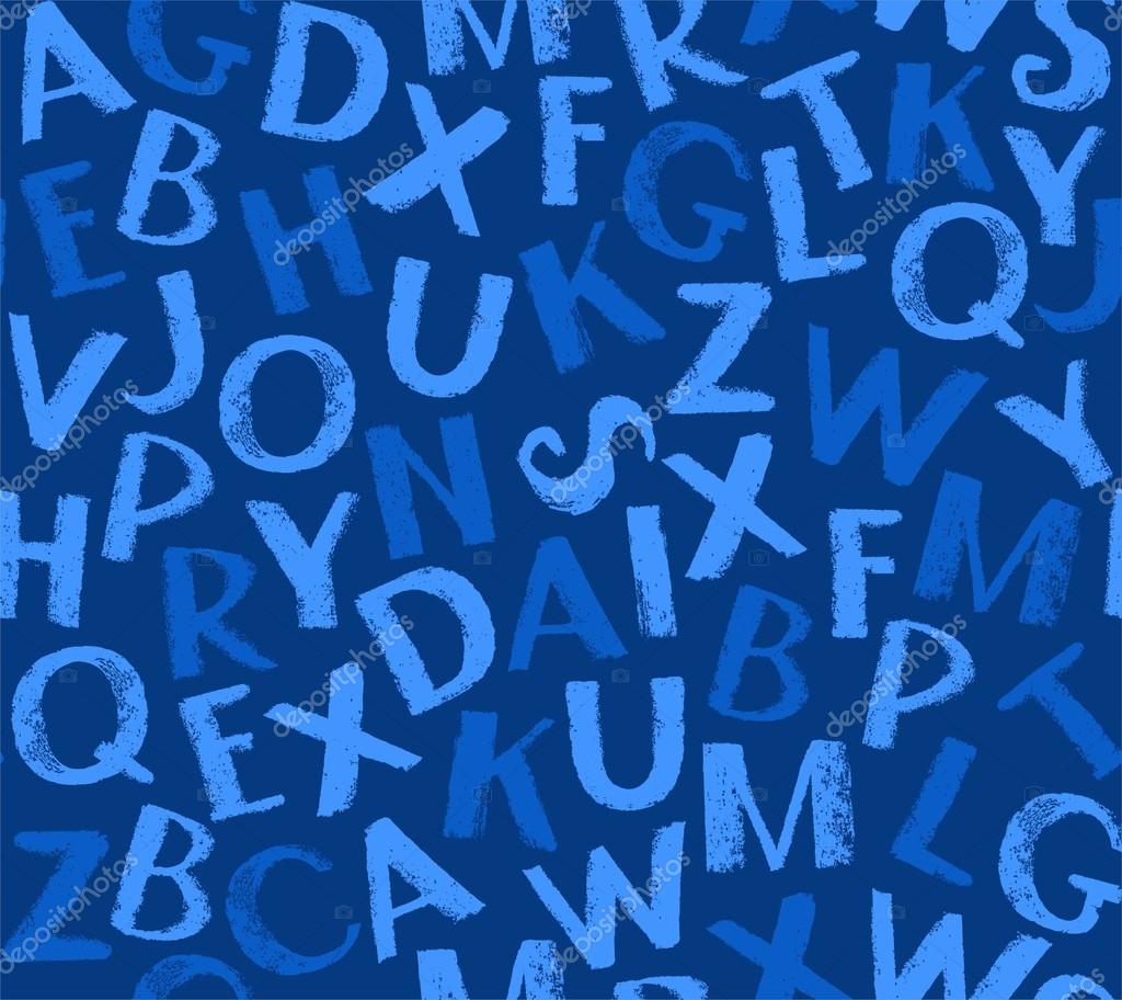 青 英語の文字とのシームレスな背景のベクトルします ストックベクター C Elenavdovina