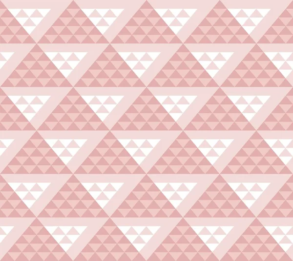 Triangoli Modello Senza Cuciture Rosa Colore Sfondo Geometrico Piatto Triangoli — Vettoriale Stock