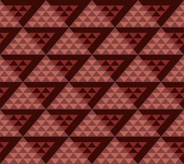 Triangles Motif Sans Couture Brun Coloré Vecteur Triangles Marron Rose — Image vectorielle