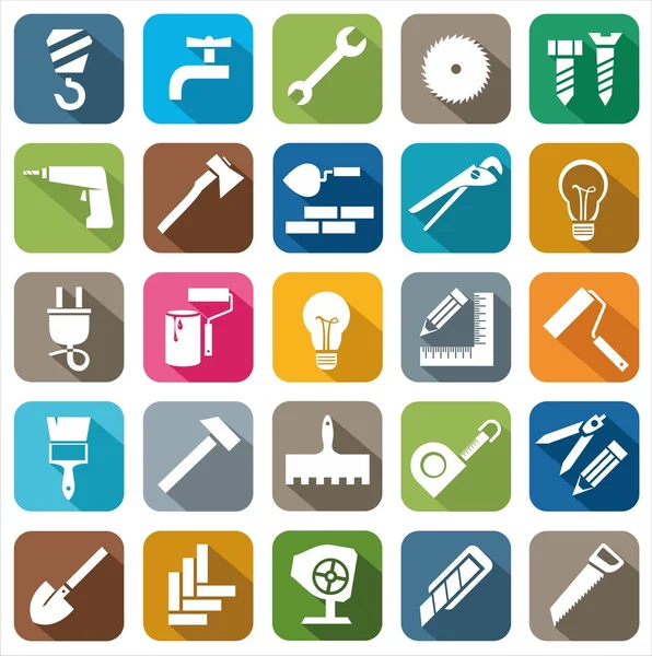 Icons construction and repair of color. — Stock Illustration Icons construction and repair of color. Stock Illustration