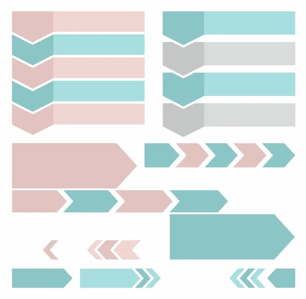 Renkli oklar, dikey, yatay, metin, sembollerin, düz.