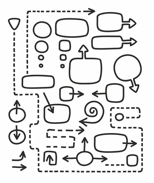 Frames and arrows for infographics,  black. — Stock Vector