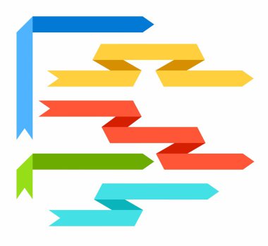 Renkli oklar, şeritler,.