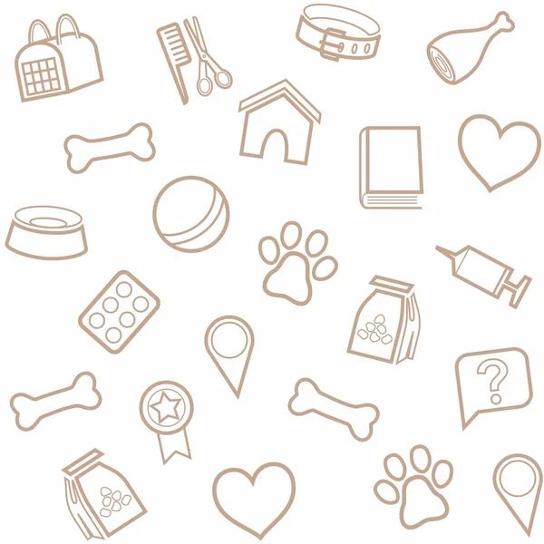 Evcil hayvan ürünleri, sorunsuz arka plan, beyaz.