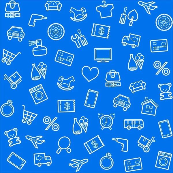 Fondo, sin costuras, azul, categorías de productos, tienda en línea . — Vector de stock